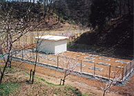 レジャー施設の浄化槽（土壌被覆方式）