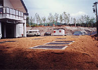レジャー施設の浄化槽（土壌被覆方式）