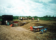 インドの排水処理施設 （土壌トレンチによる処理）