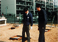 韓国の土壌被覆型排水処理施設